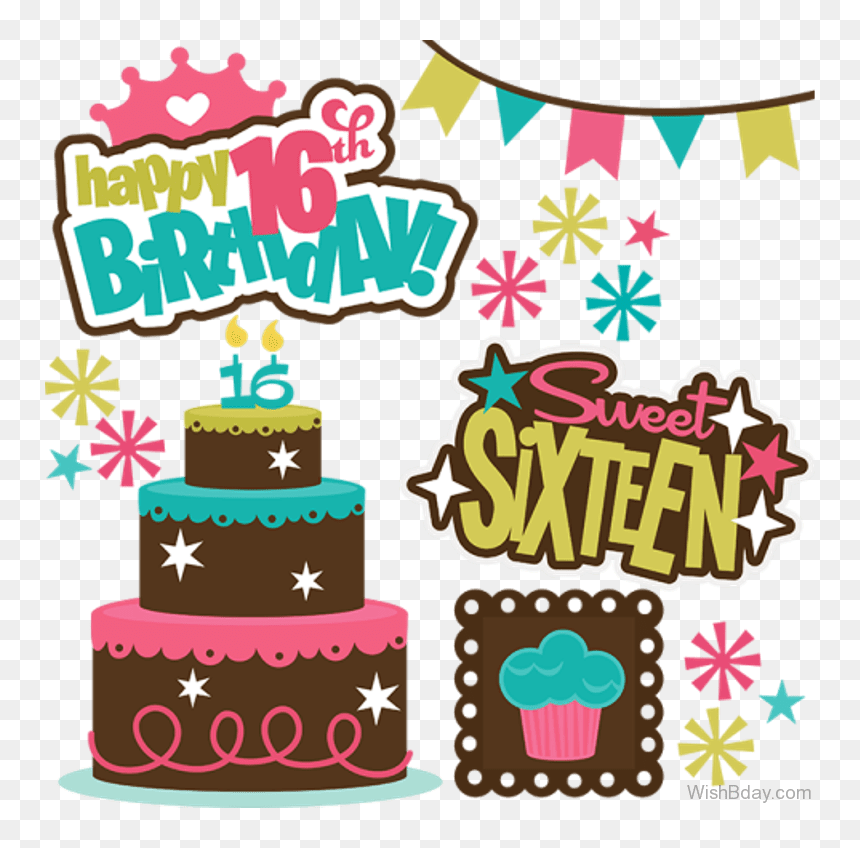 Transparent Teenager Clipart - Happy 16 Birthday Girl, HD Png Download - birthday girl png