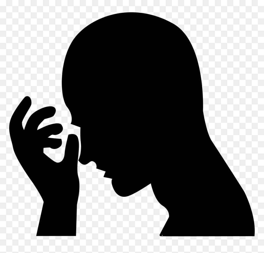 Hand On Face Silhouette, HD Png Download - thinking person png
