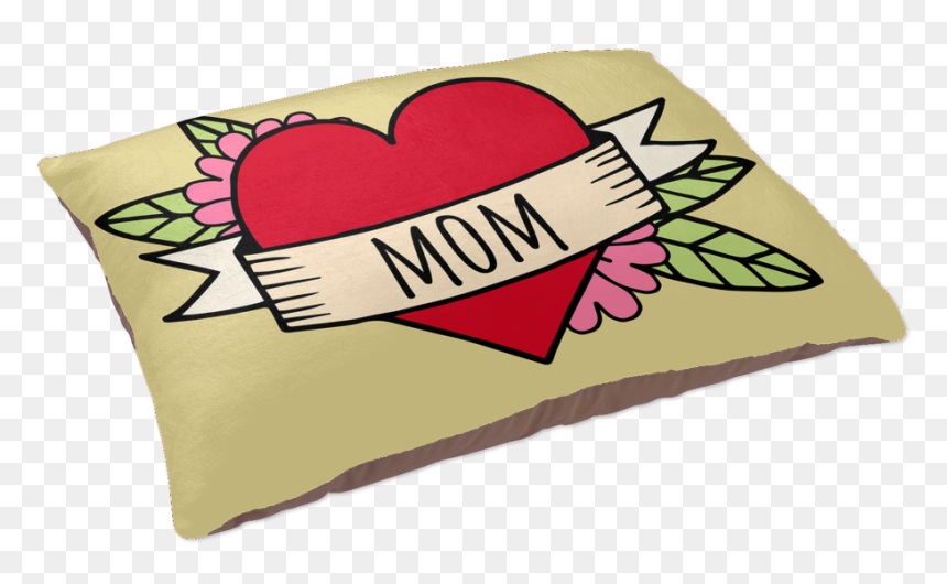 Mom Tattoo Dog Bed - Cushion, HD Png Download - mom tattoo png