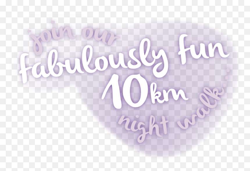 Join Our Fabulously Fun 10km Night Walk - Calligraphy, HD Png Download - purple sparkles png