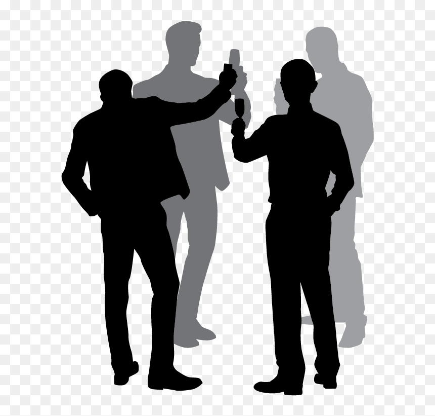Human Behavior Social Group Black Professional - Silhouette, HD Png Download - best friend png
