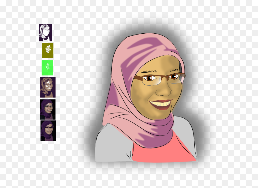 Old Muslim Woman Cartoon, HD Png Download - hijab png