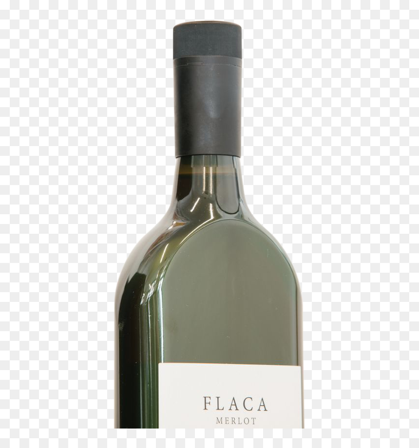 Bordeaux Shoulders On A Flat Wine Bottle - Glass Bottle, HD Png Download - wine bottle and glass png