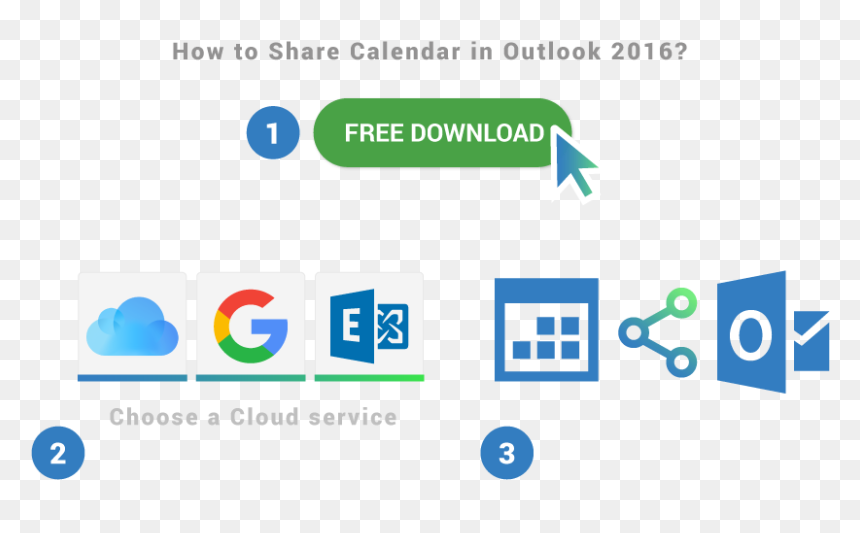 How To Share Calendar In Outlook - Microsoft Exchange Server, HD Png Download - 2016 calendar png