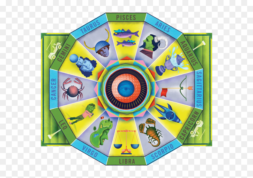 2018 Golf Horoscopes - Circle, HD Png Download - zodiac signs png