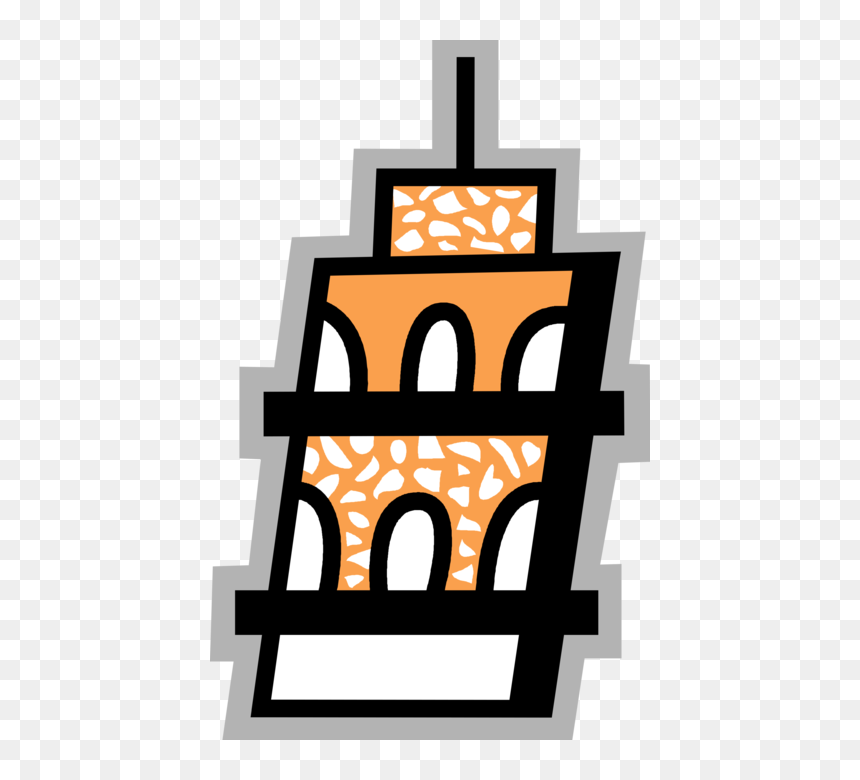 Vector Illustration Of Leaning Tower Of Pisa Campanile, HD Png Download - leaning tower of pisa png