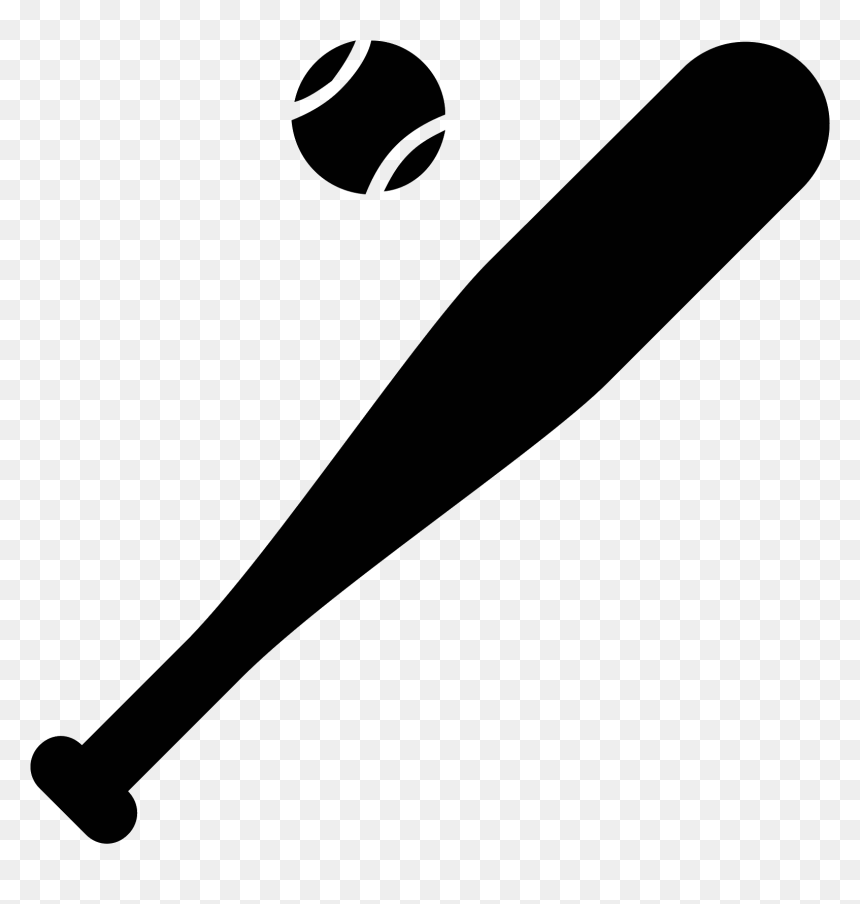 It"s An Image Of A Baseball And Bat - Baseball Bat Icon Png, Transparent Png - softball bat png