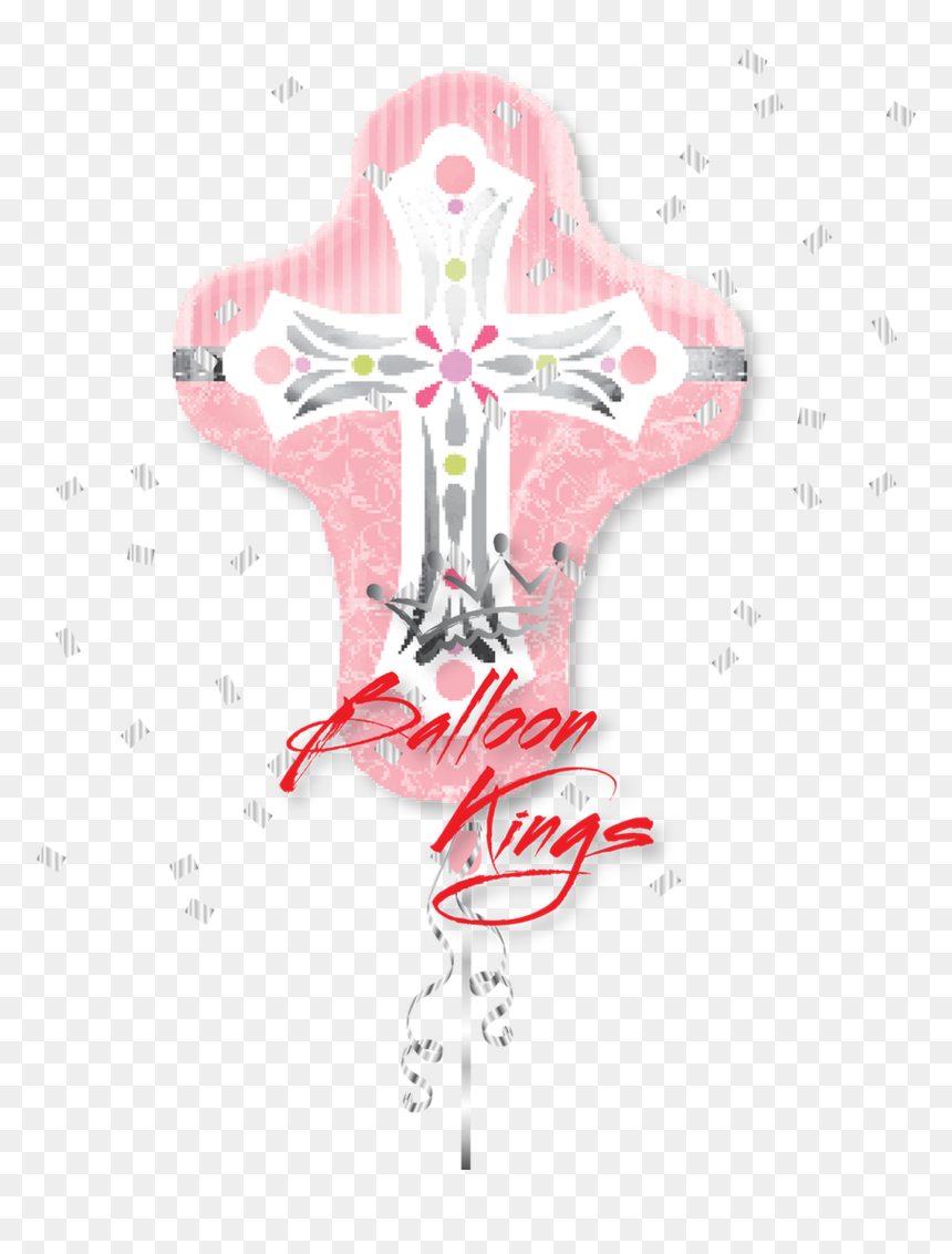 First Holy Communion Cross Pink , Png Download - Croix Rose, Transparent Png - pink cross png