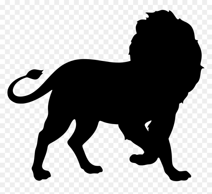 Lion Black And White Sticker, HD Png Download - angry lion png