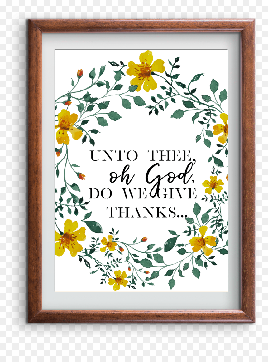 Give Thanks Free Printable From Pageofjoy - Picture Frame, HD Png Download - give thanks png