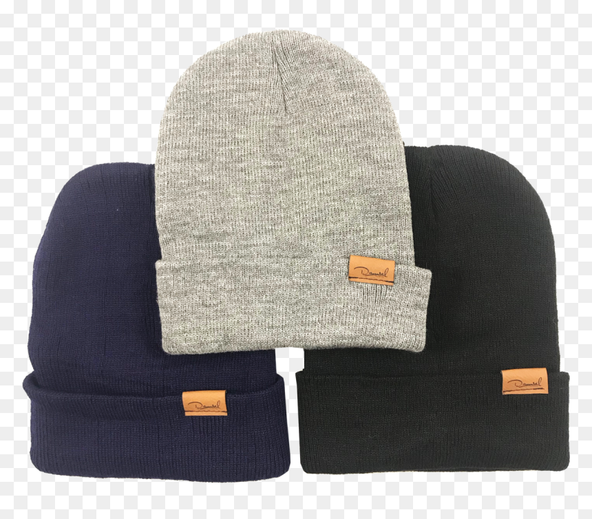 Winter Beanie In Navy, Gray, Black - Beanie, HD Png Download - black beanie png