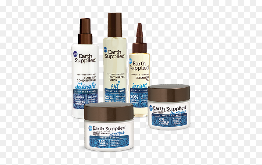 Earth Supplied Strength & Length Collection - Cosmetics, HD Png Download - hair strands png