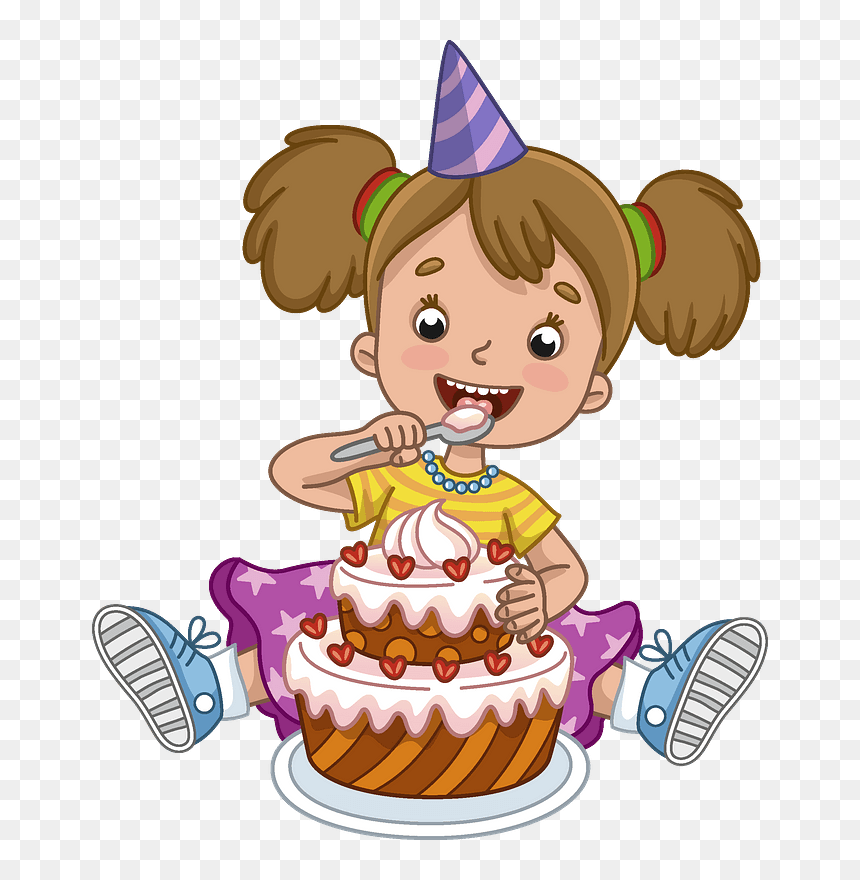 Birthday Girl Clipart - Cartoon, HD Png Download - birthday girl png