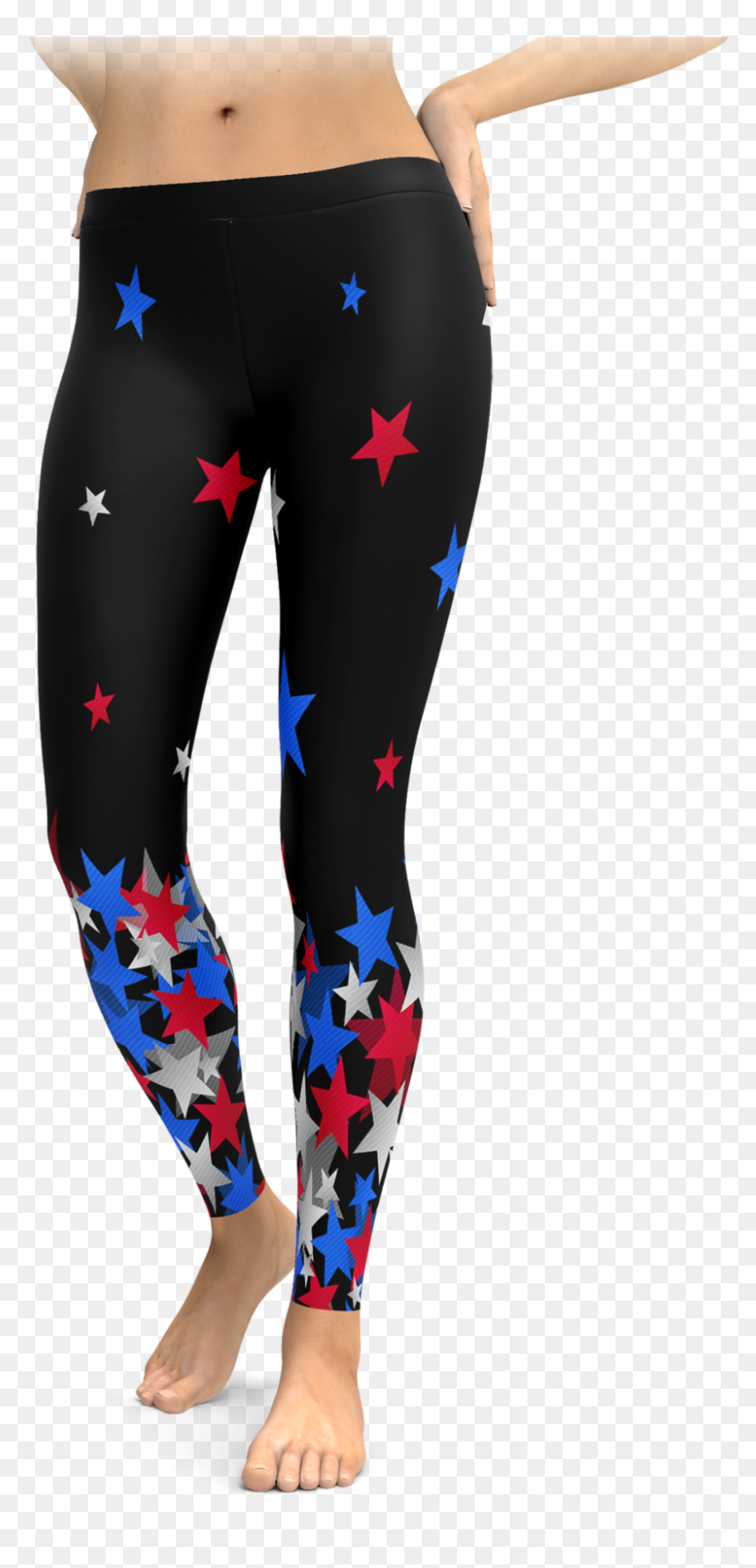 American Eagle Corgi Leggings, HD Png Download - red white and blue stars png