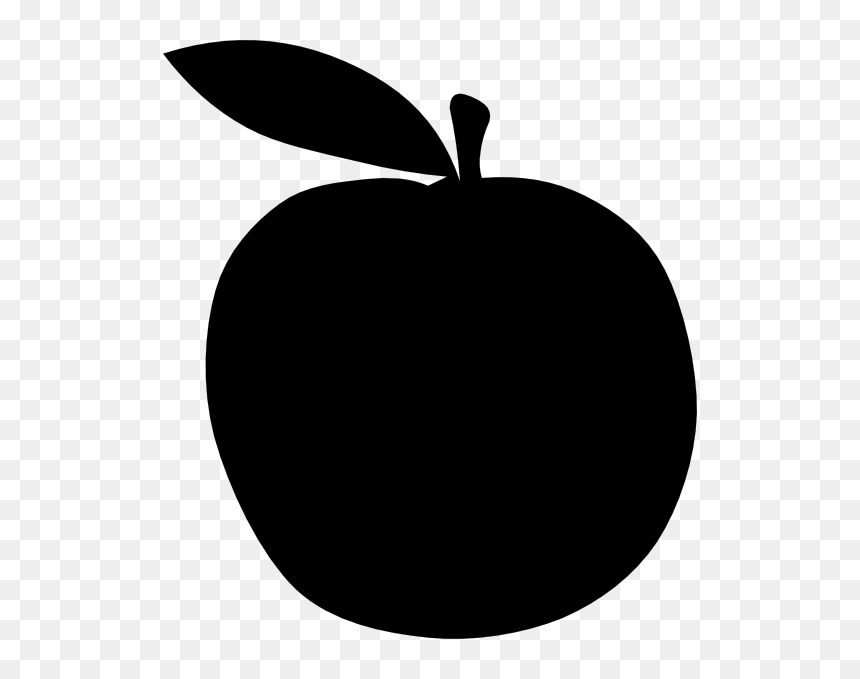 Black Apple Clip Art At Clker - Apple Black Png Clipart, Transparent Png - apple outline png