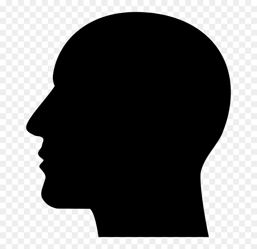 Man Head Silhouette - Galvos Siluetas, HD Png Download - man head silhouette png
