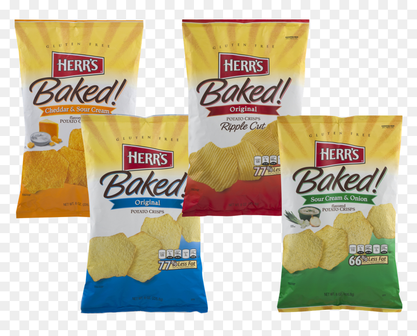 Herr"s Baked Potato Crisps- Available In Four Delicious - Herr's, HD Png Download - potato chips png