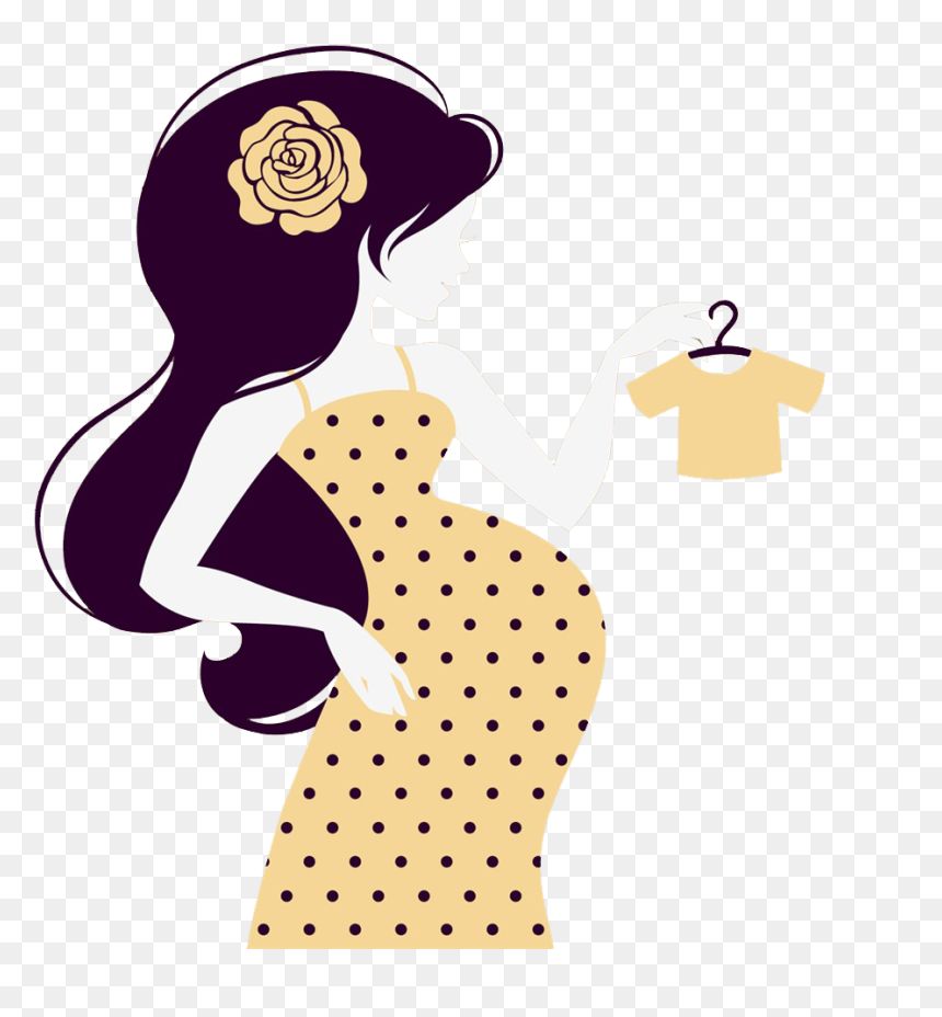 Woman Silhouette Pregnancy Illustration - Embarazo Imagenes En Caricatura, HD Png Download - pregnant woman png
