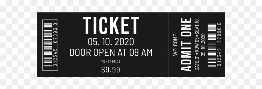 Vivid Seats, HD Png Download - admit one ticket png