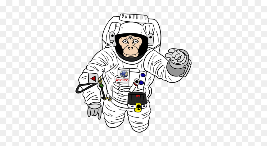 Astro The Psychonaut Monkey - Cartoon, HD Png Download - astros png