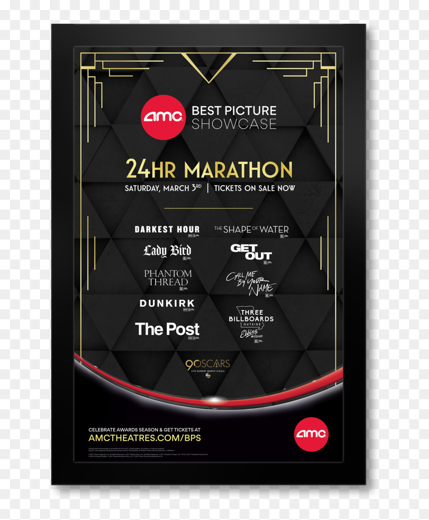 2018 Bps Os - Amc Best Picture 24 Hour Marathon, HD Png Download - oscar trophy png