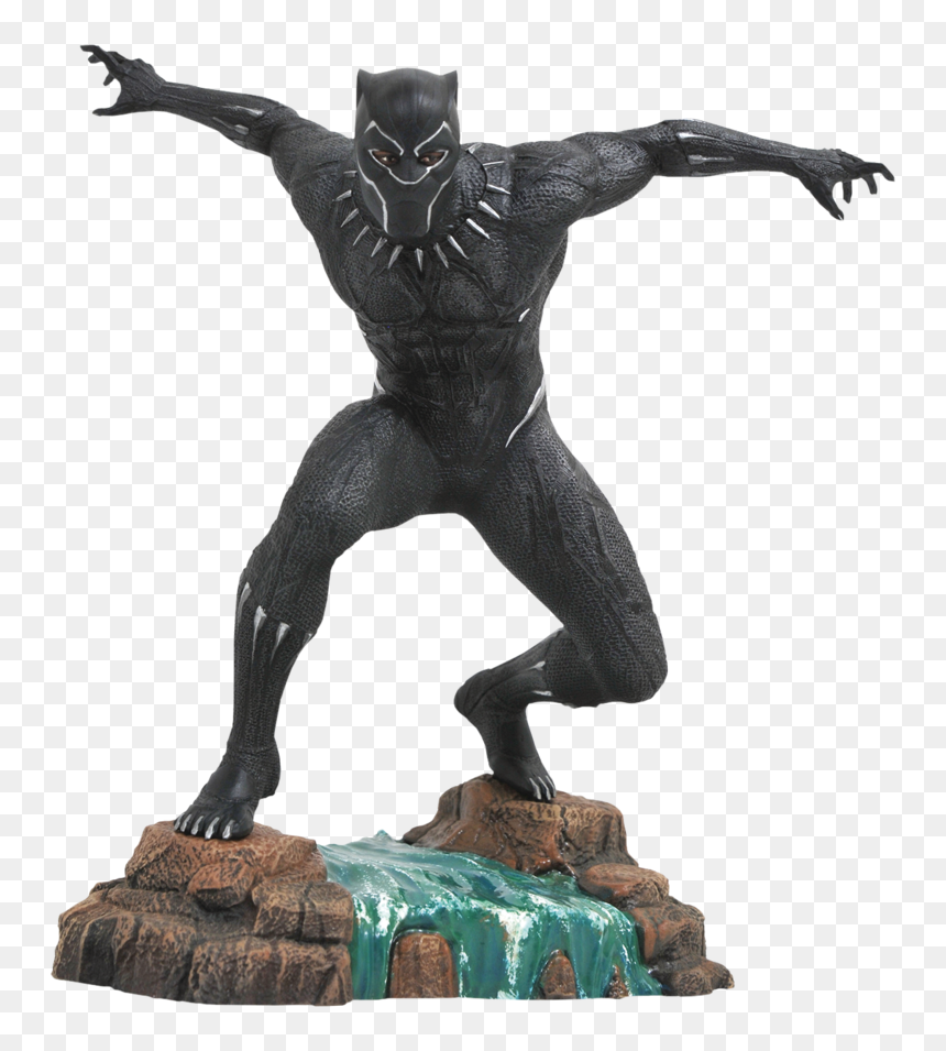 Black Panther Pvc Diorama - Diamond Select Gallery Black Panther, HD Png Download - marvel black panther png