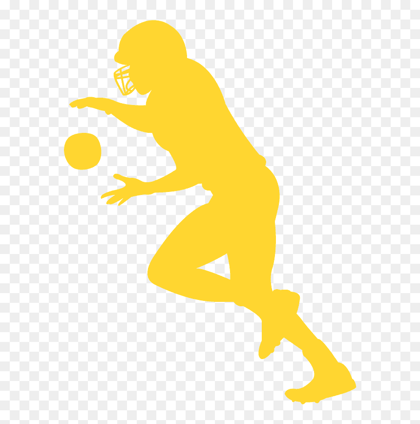 Illustration, HD Png Download - american football player silhouette png