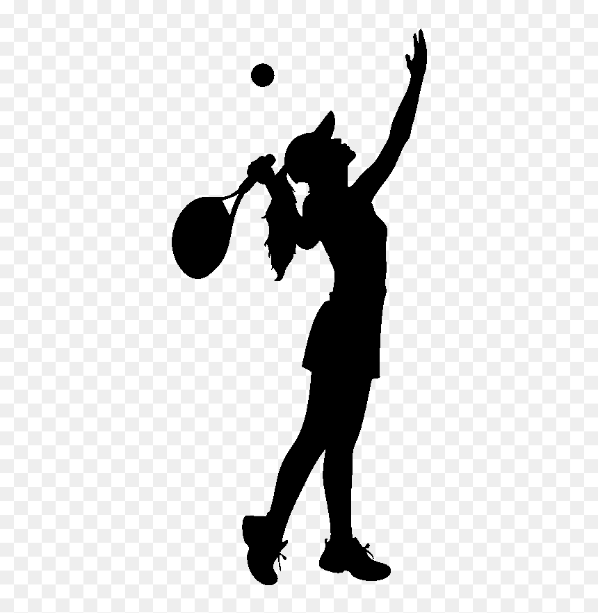 Silhouettes Tennis, HD Png Download - american football player silhouette png
