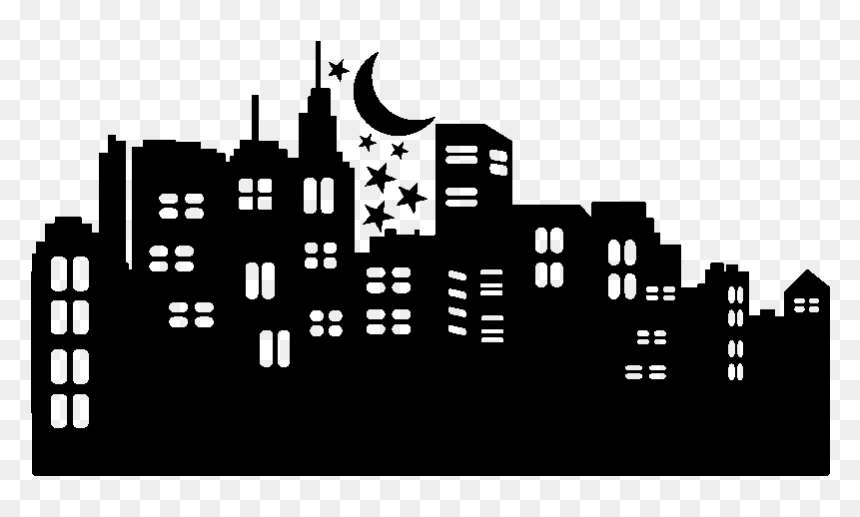 Sticker New York Gratteciels De Nuit Ambiance Sticker, HD Png Download - new york silhouette png