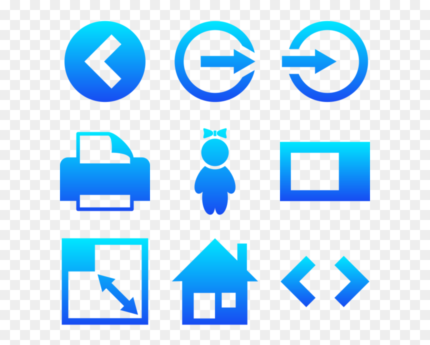 Raphael Icon In Style Simple Ios Blue Gradient , Png, Transparent Png - blue gradient png