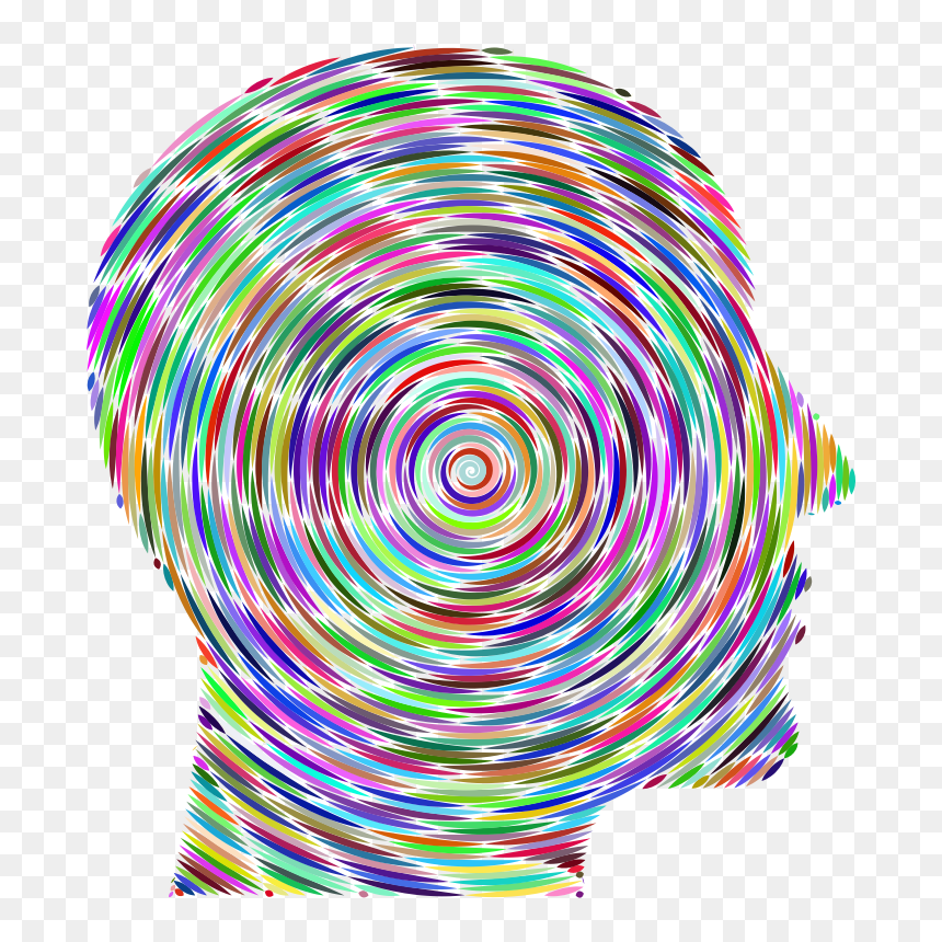 Prismatic Man Head Silhouette Concentric - Espirais Psicologia Png, Transparent Png - man head silhouette png