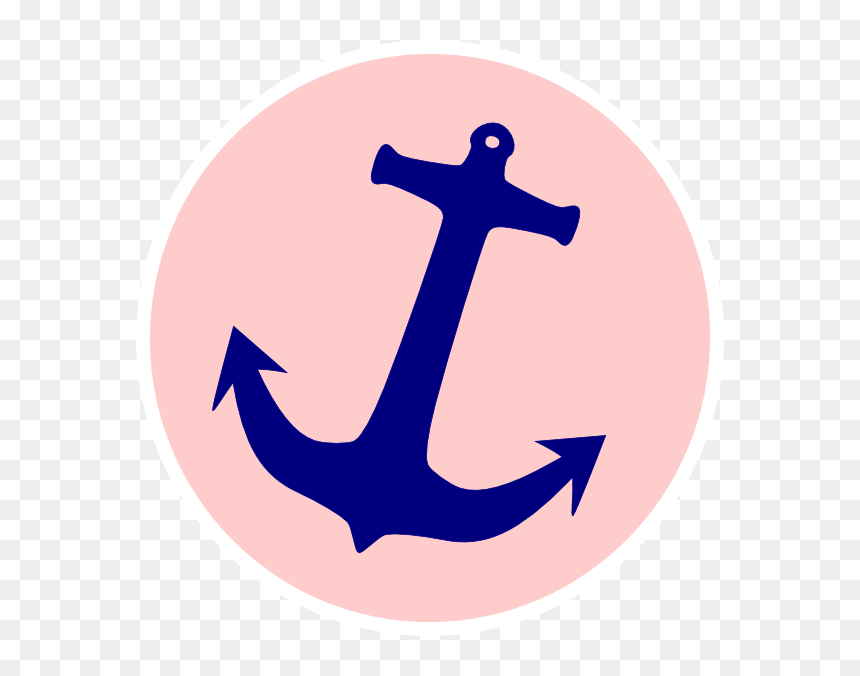 Pink Anchor Clip Art At Clker - Navy And Pink Anchor, HD Png Download - pink cross png
