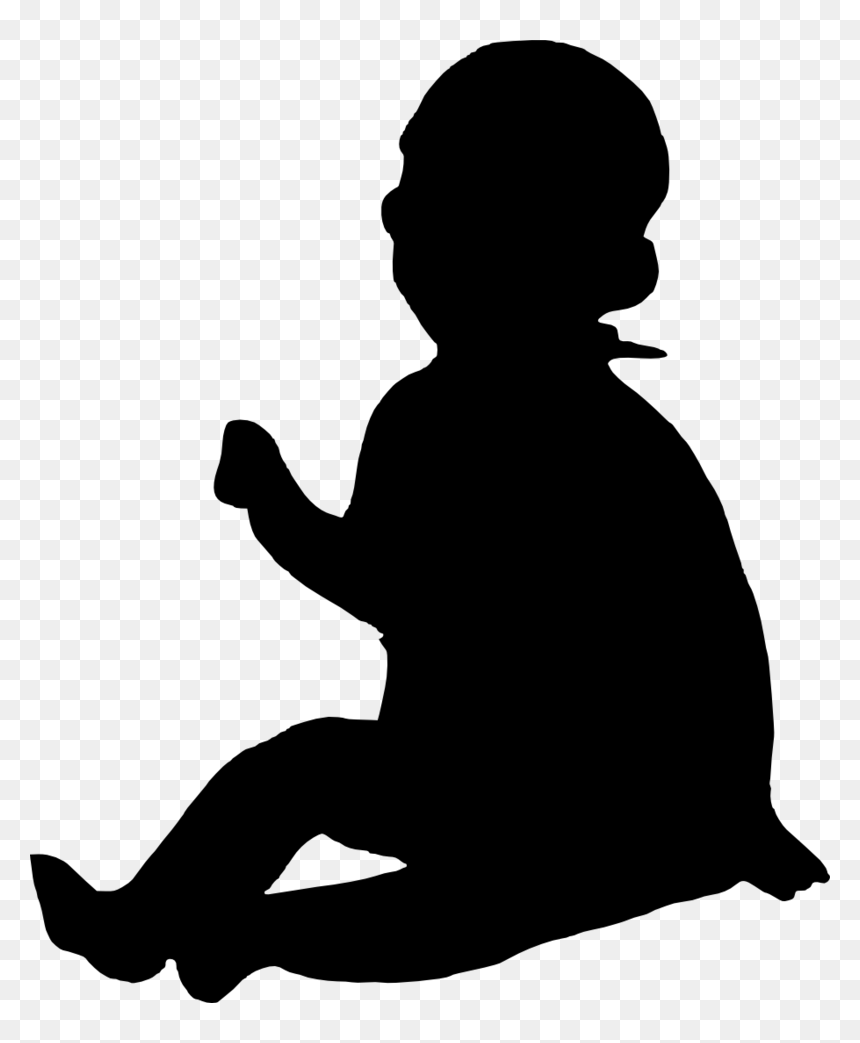 Baby-silhouette - Baby Silhouette Png, Transparent Png - baby silhouette png