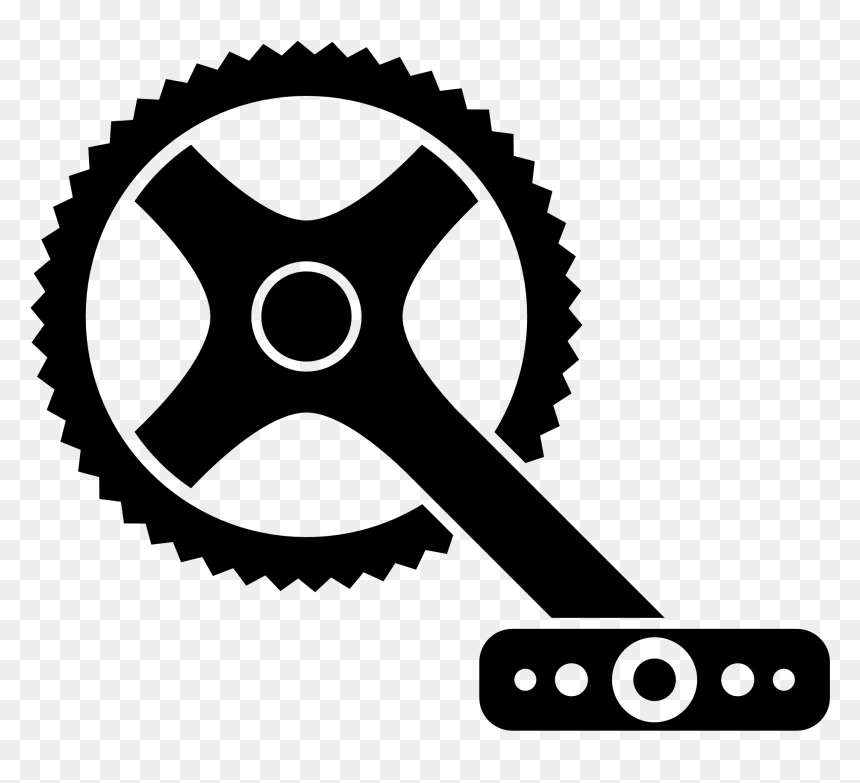 Bike Crank Clipart, HD Png Download - gears vector png