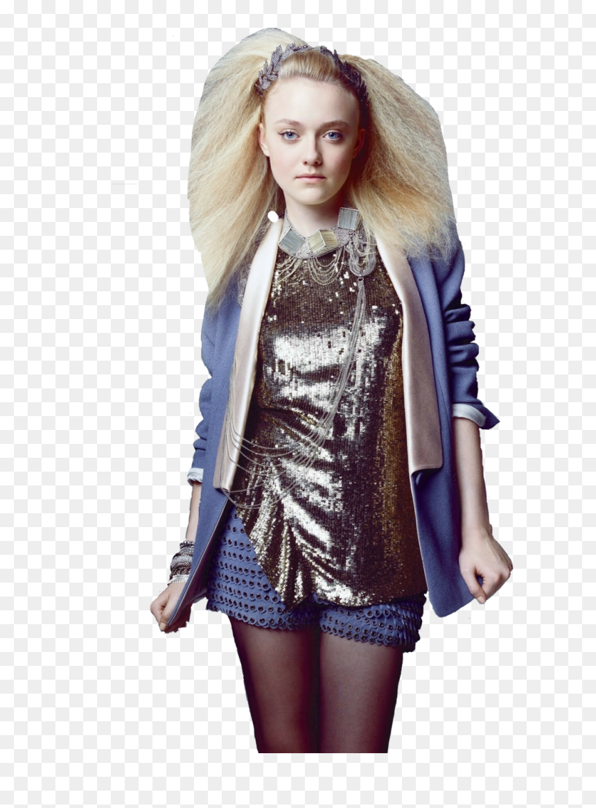 Dakota Fanning Marie Claire, HD Png Download - elle fanning png
