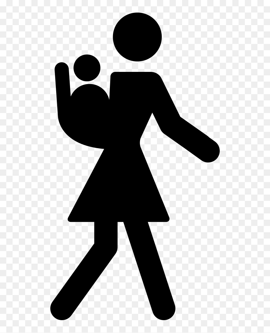 Mom With Baby Icon, HD Png Download - walking icon png