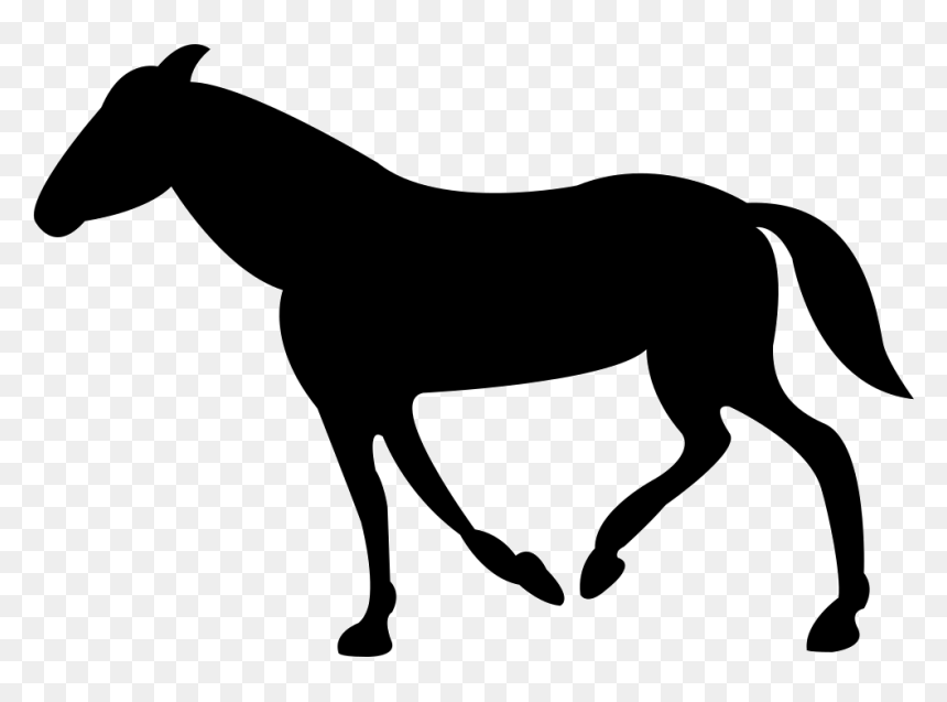 Horse Trotting Silhouette, HD Png Download - walking icon png