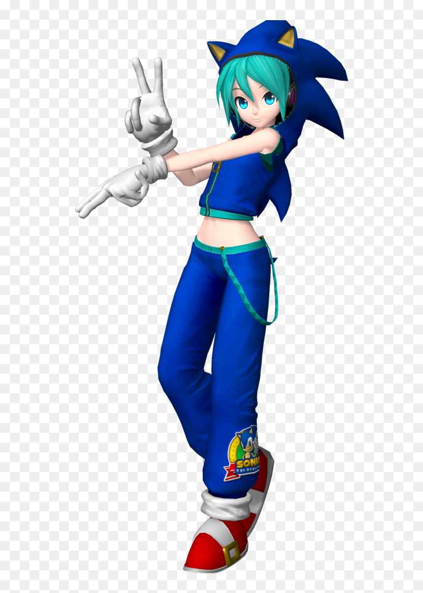 Hatsune Miku Sonic Style, HD Png Download - ryu shoryuken png