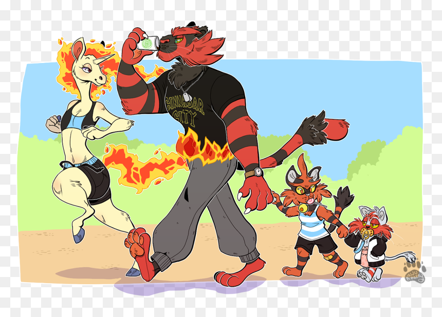 Incineroar As A Dad, HD Png Download - gyrados png