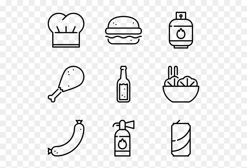 Barbecue Icon Png, Transparent Png - meat icon png