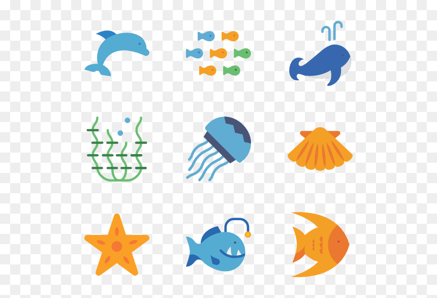 Sea Animal Icon Png, Transparent Png - life icon png