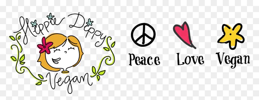 Go Vegan Hippie, HD Png Download - vegan symbol png