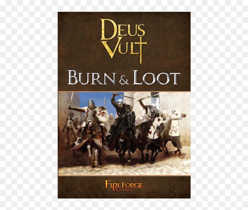 Crusader Knight Charge, HD Png Download - deus vult png