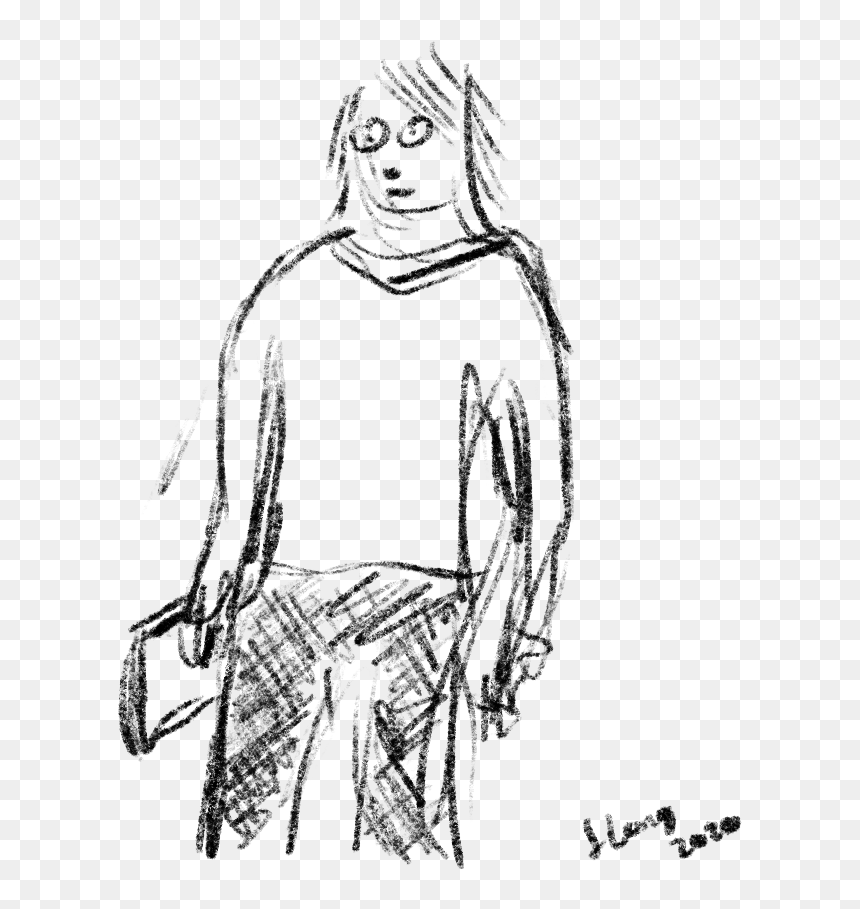 Img 1282 - Sketch, HD Png Download - excited face png