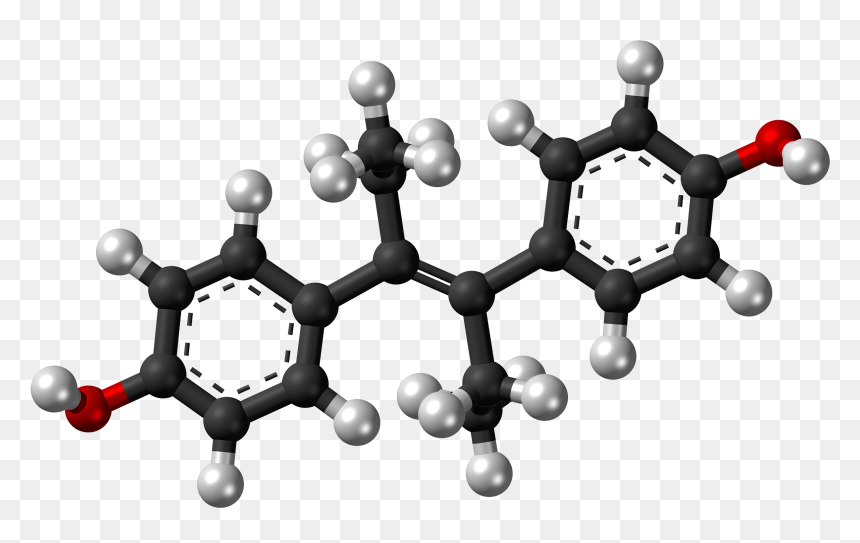 Diethylstilbestrol Molecule Ball - Progesterone Lewis Dot Structure, HD Png Download - pregnant woman png