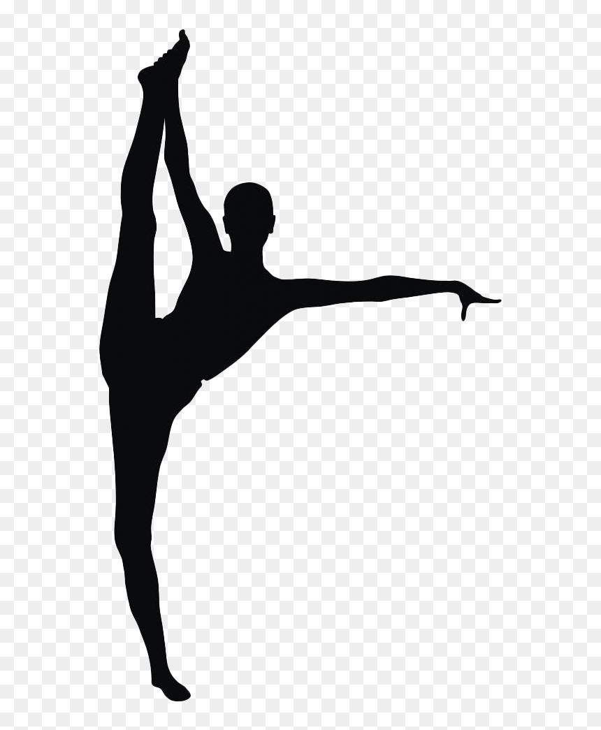 Dancer Clipart Silhouette, HD Png Download - gymnastics silhouette png