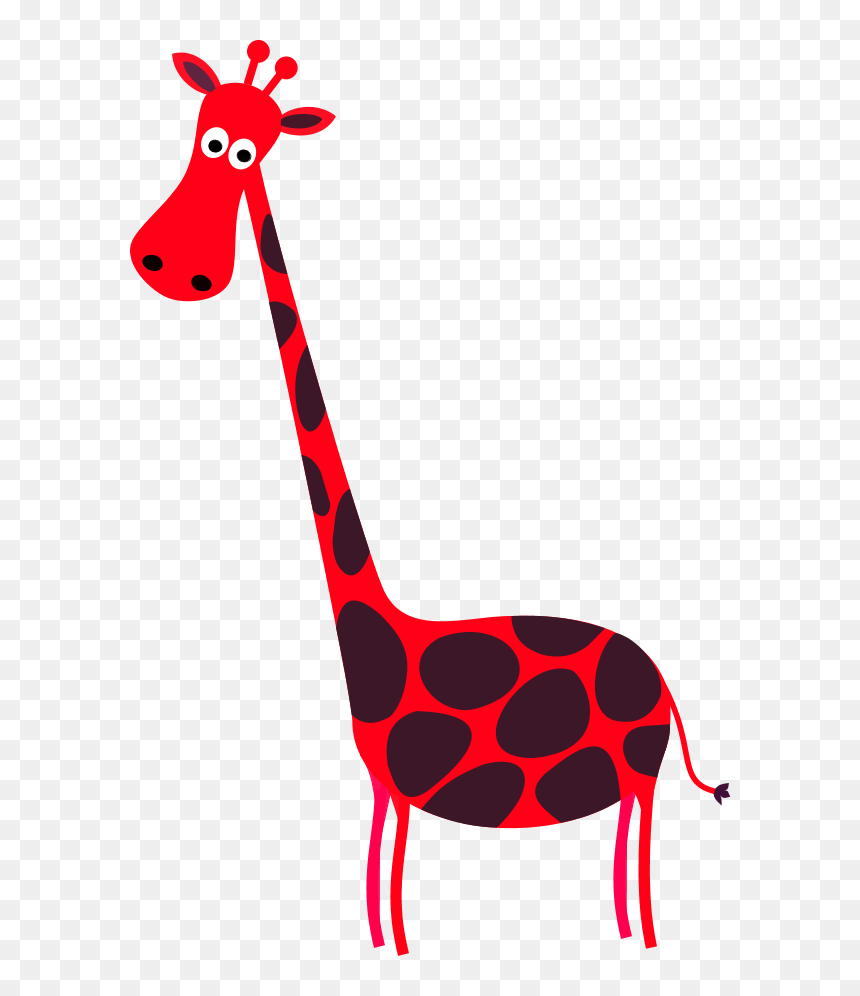Vector Clip Art - Blue Giraffe Clipart, HD Png Download - giraffe silhouette png