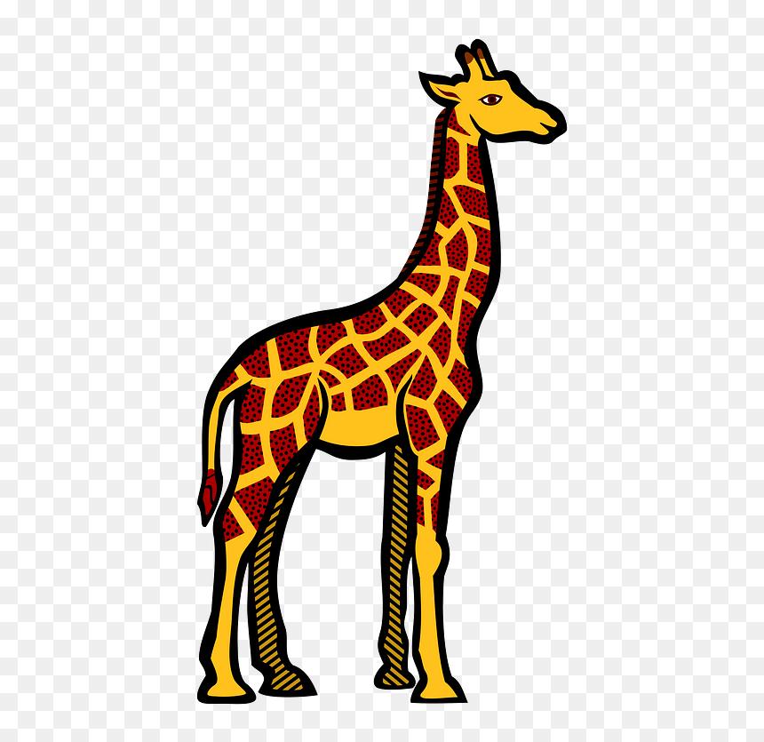 Giraffe Clipart - Coloured Picture Of Giraffe, HD Png Download - giraffe silhouette png