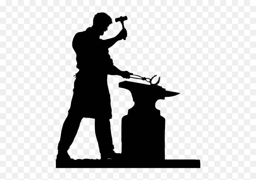 Blacksmith Silhouette Png Picture - Blacksmith Png, Transparent Png - baby silhouette png