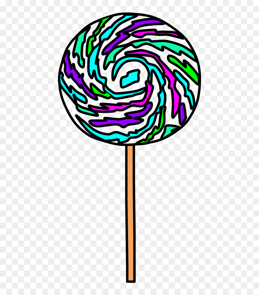 Lollipop, Large, Swirl, Bright Blue, Bright Green, - Portable Network Graphics, HD Png Download - peppermint candy png